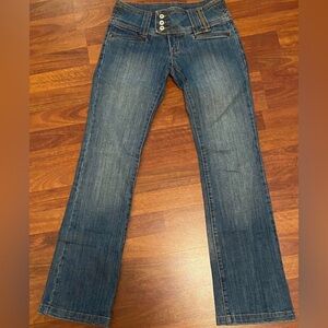 Younique Women's Dark Blue Flare Jeans